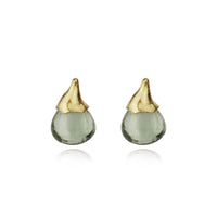 Green Amethyst Stud Earrings