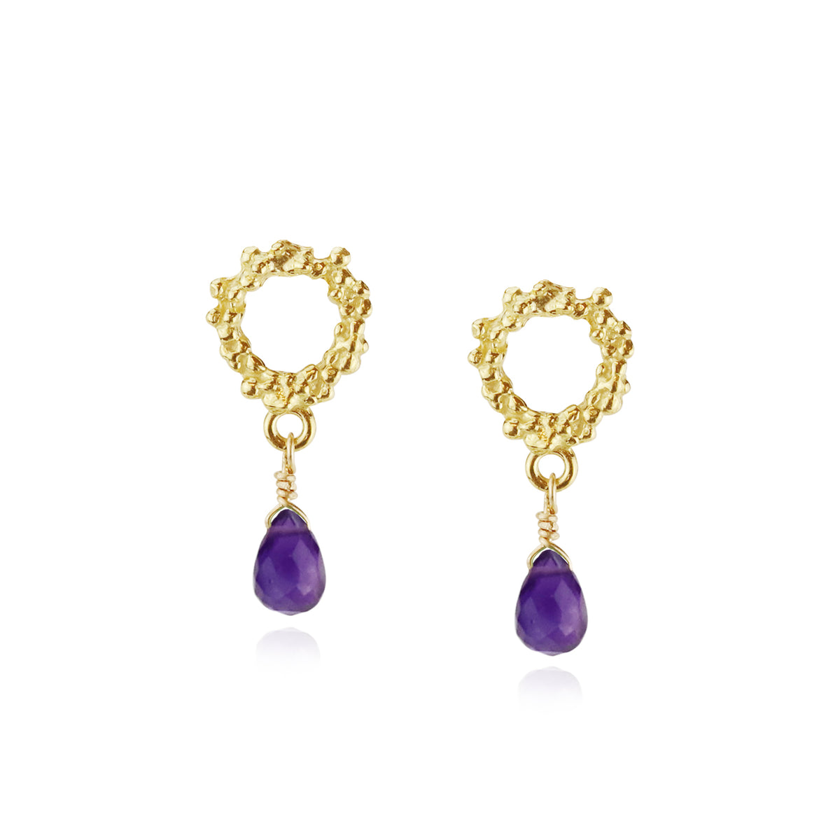 Briolette Textured Drop Earrings