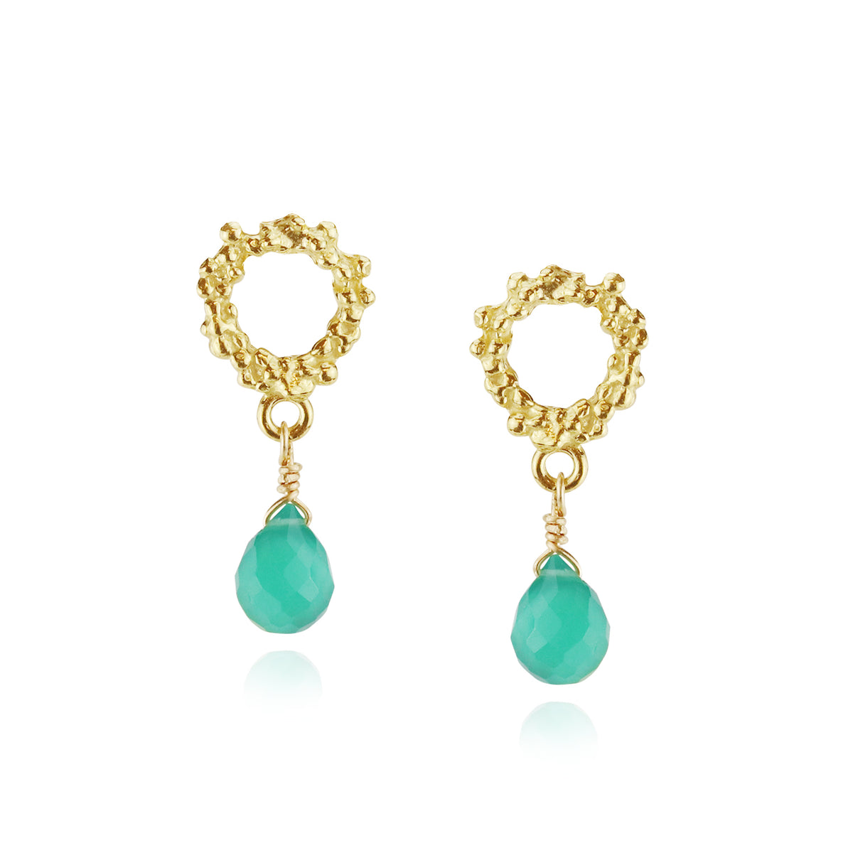 Briolette Textured Drop Earrings