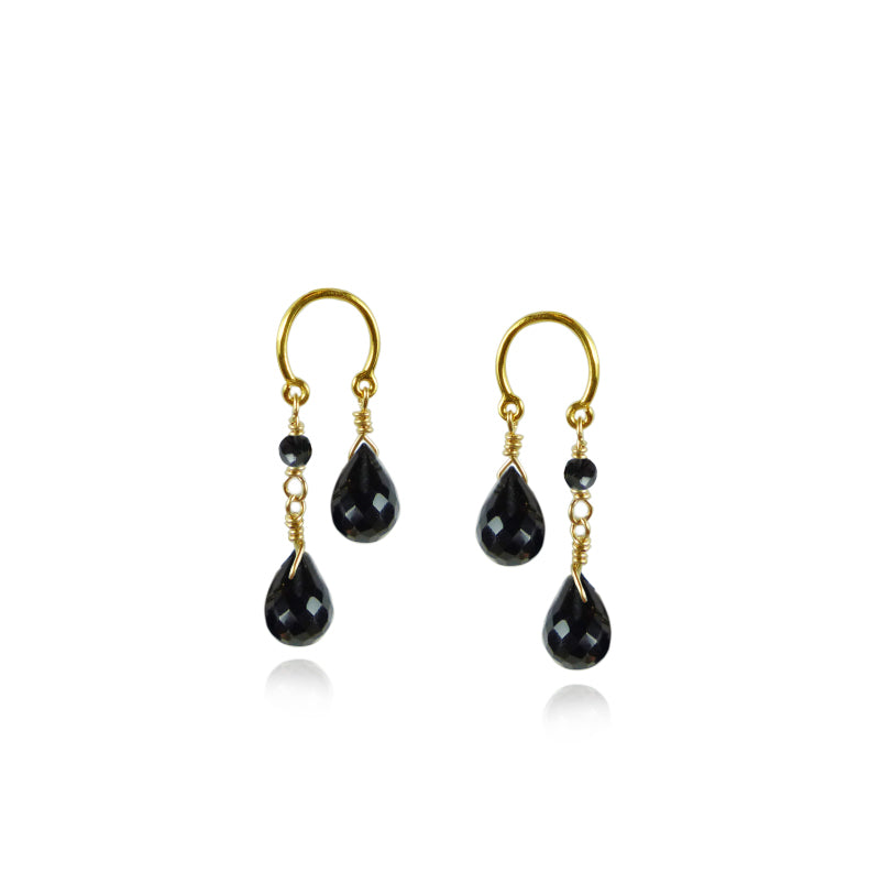 Double Briolette Drop Earrings