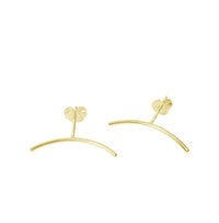 Curved Gold Plated Earrings