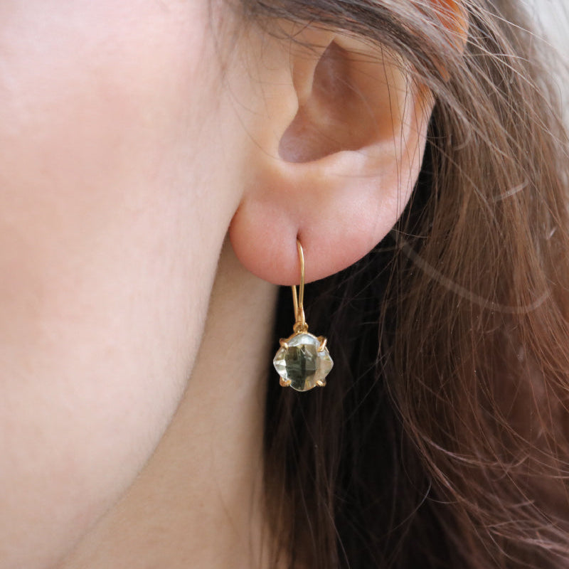 Amethyst Fish Hook Earrings – Mounir Jewellery - Main Image