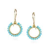 Wire Wrapped Fish Hook Earrings