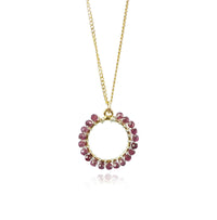 Small Circle Wire Wrapped Bead Pendant