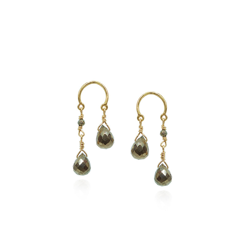 Double Briolette Drop Earrings