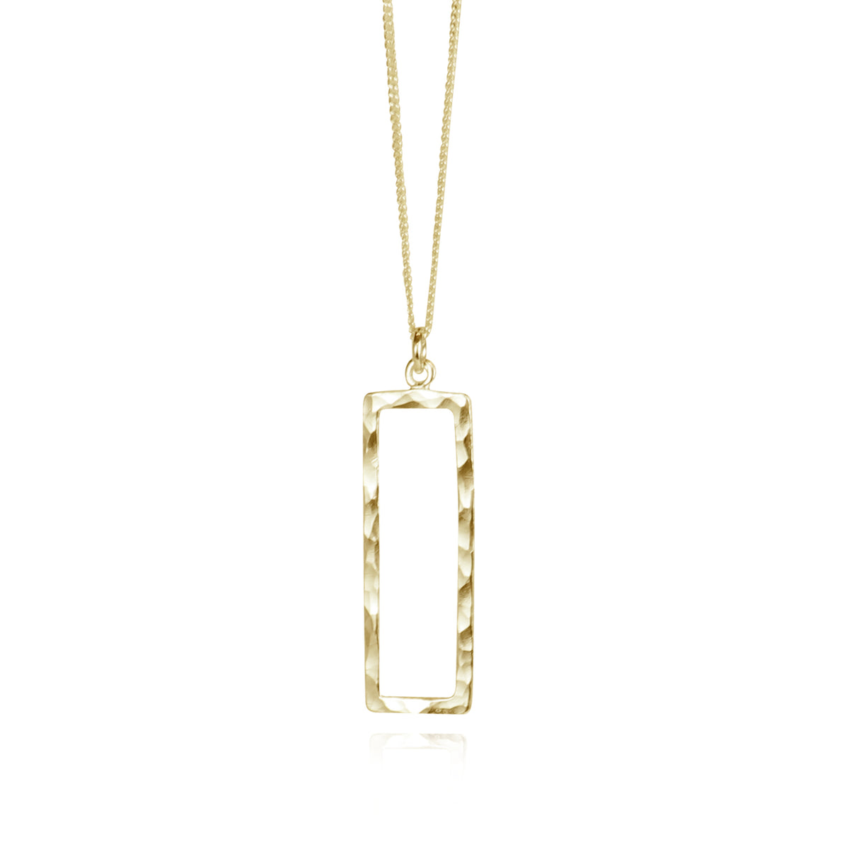 Gold Drop Rectangle Pendant