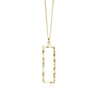 Gold Drop Rectangle Pendant