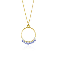 Iolite Circle Pendant