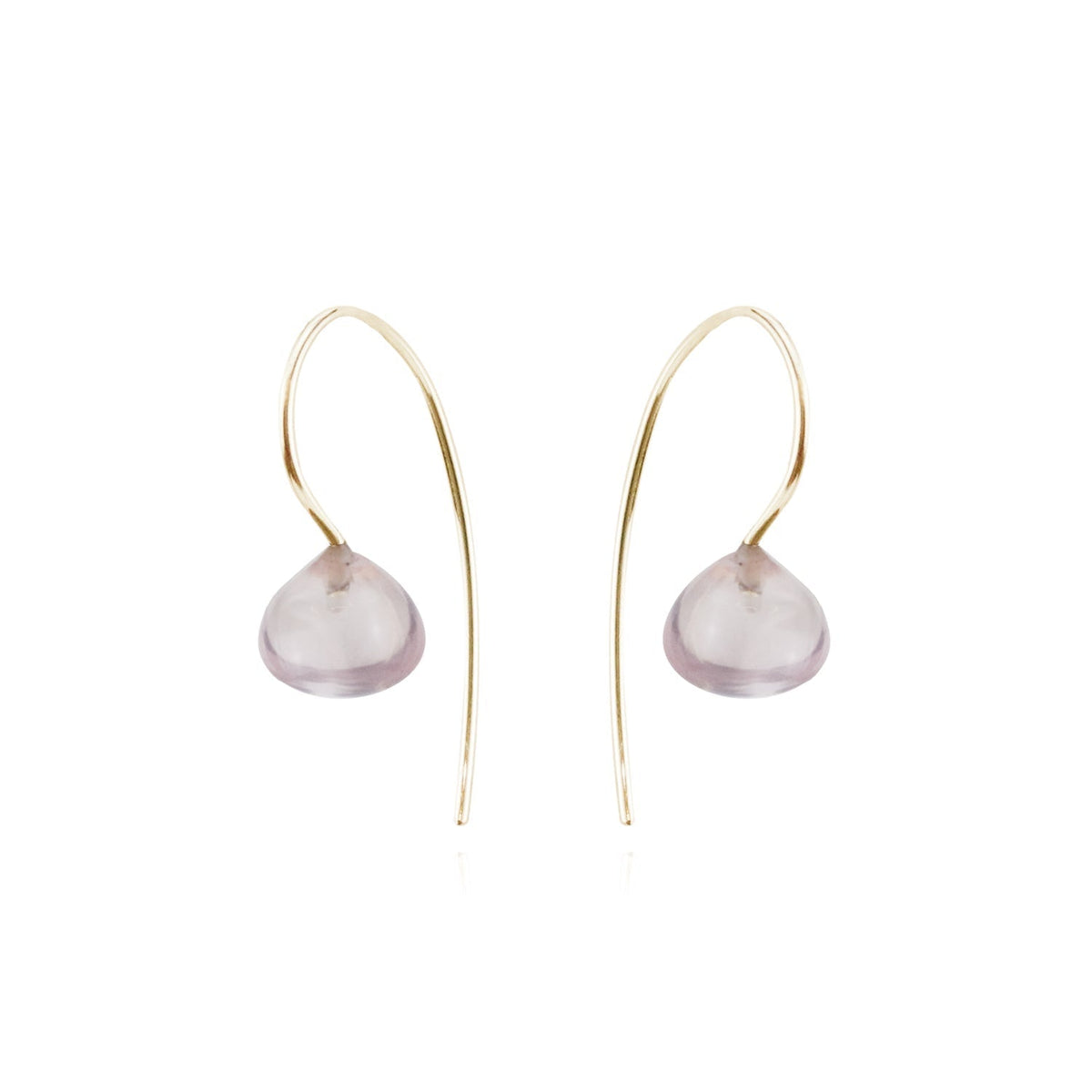 Smooth Gem Drop Earrings