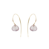 Smooth Gem Drop Earrings