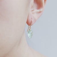 Carved Leaf Drop Earrings