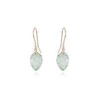 Carved Leaf Drop Earrings
