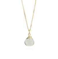Mini Smooth Stone Pendant Necklace