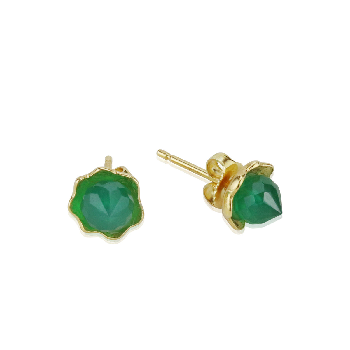 Green Onyx Mini Stud Earrings