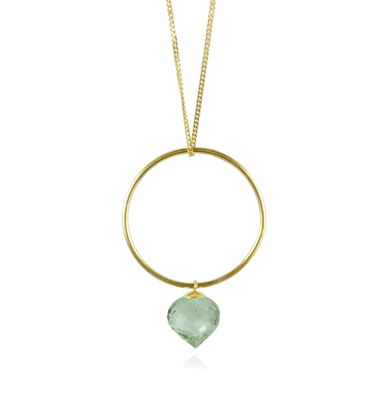 Round Shape Hoop Pendant Necklace