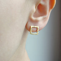Gold Plated Square Studs