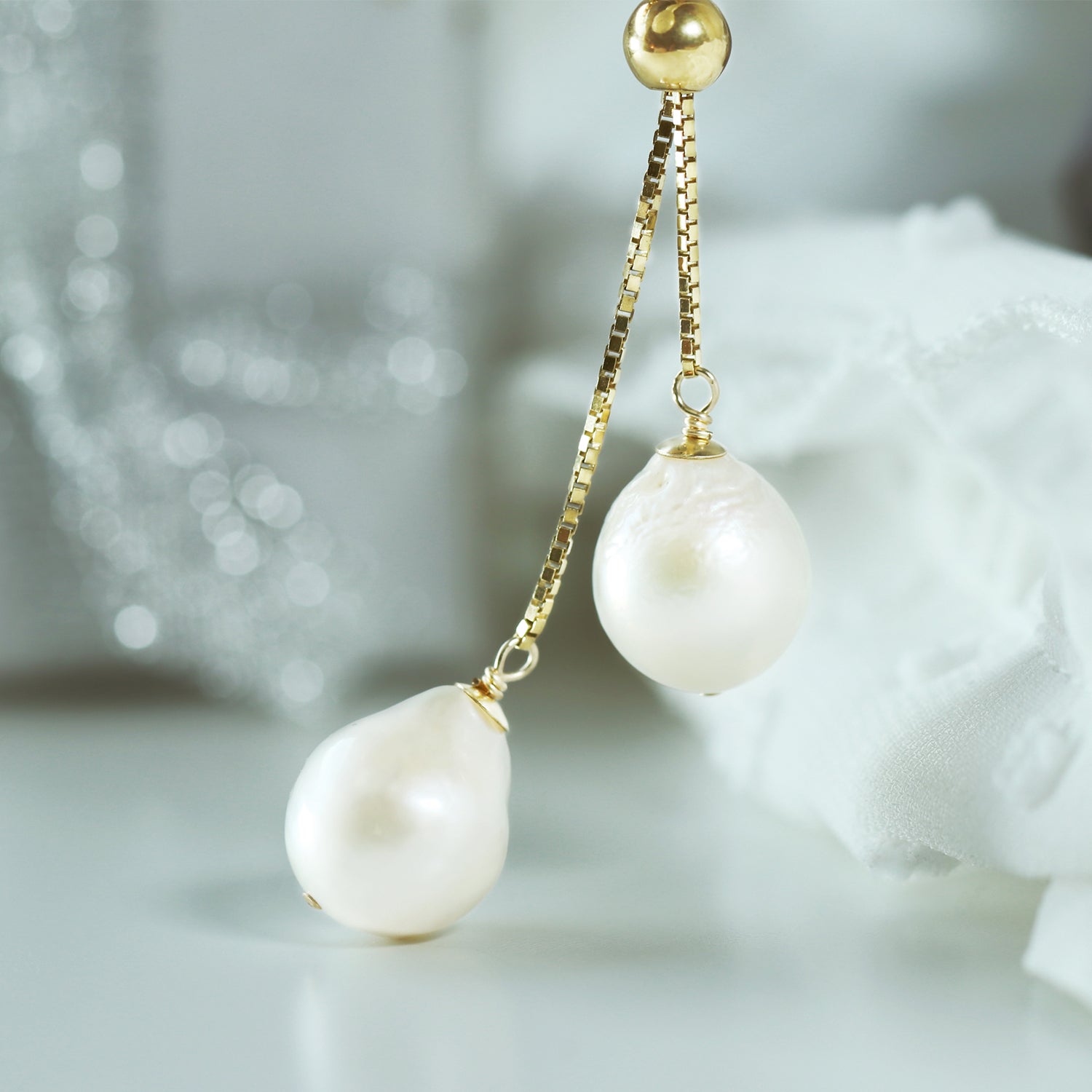 Baroque Pearl Lariat Mounir Jewellery