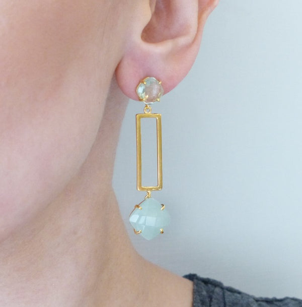 Aquamarine Drop Earrings