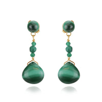 Green Amethyst & Garnet Earrings