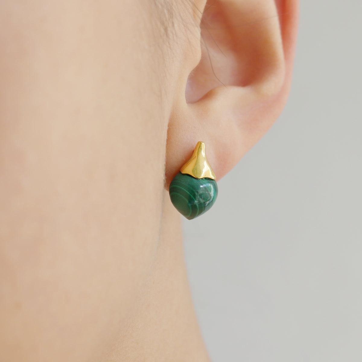 Malachite Stud Earrings