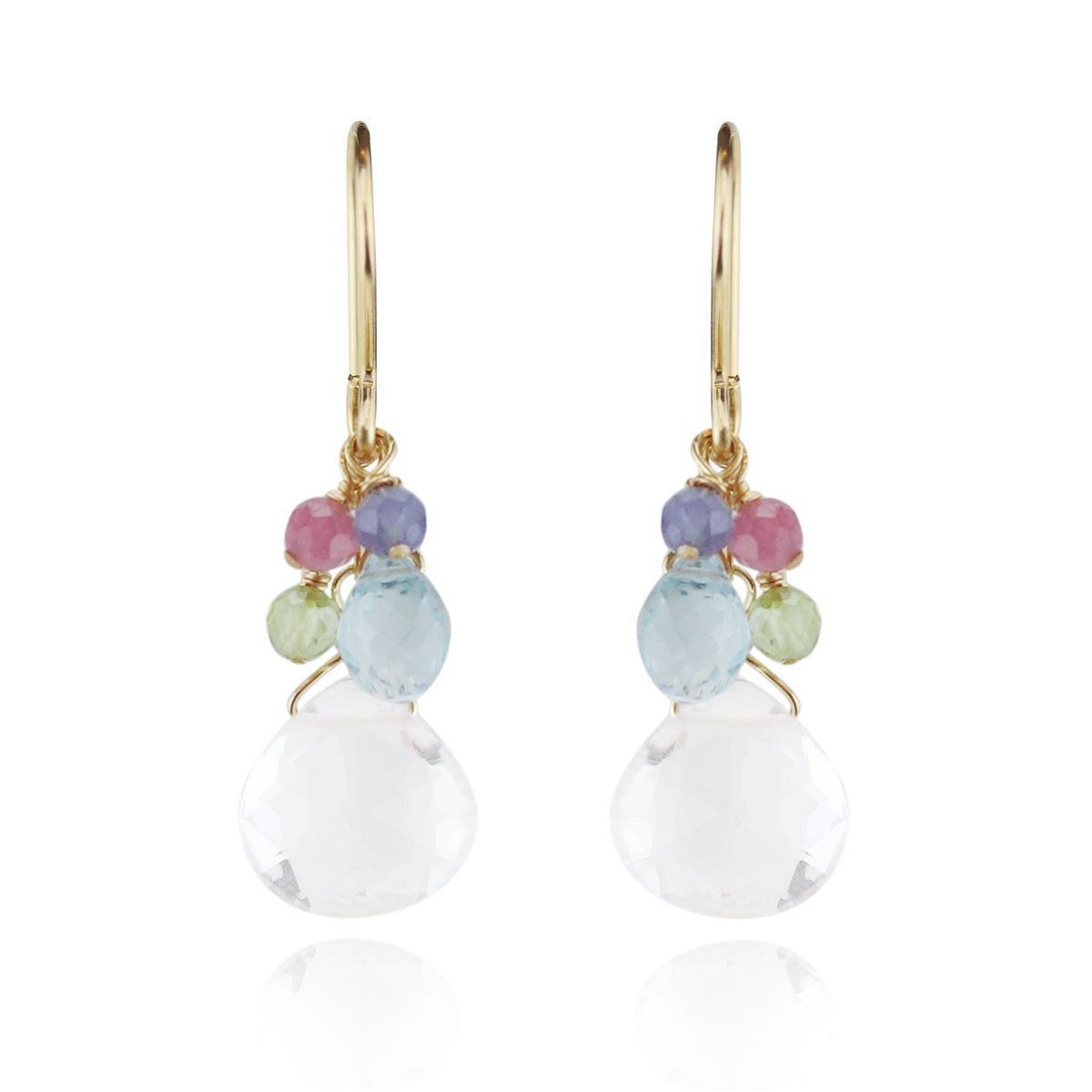 Rock Crystal Cluster Earrings