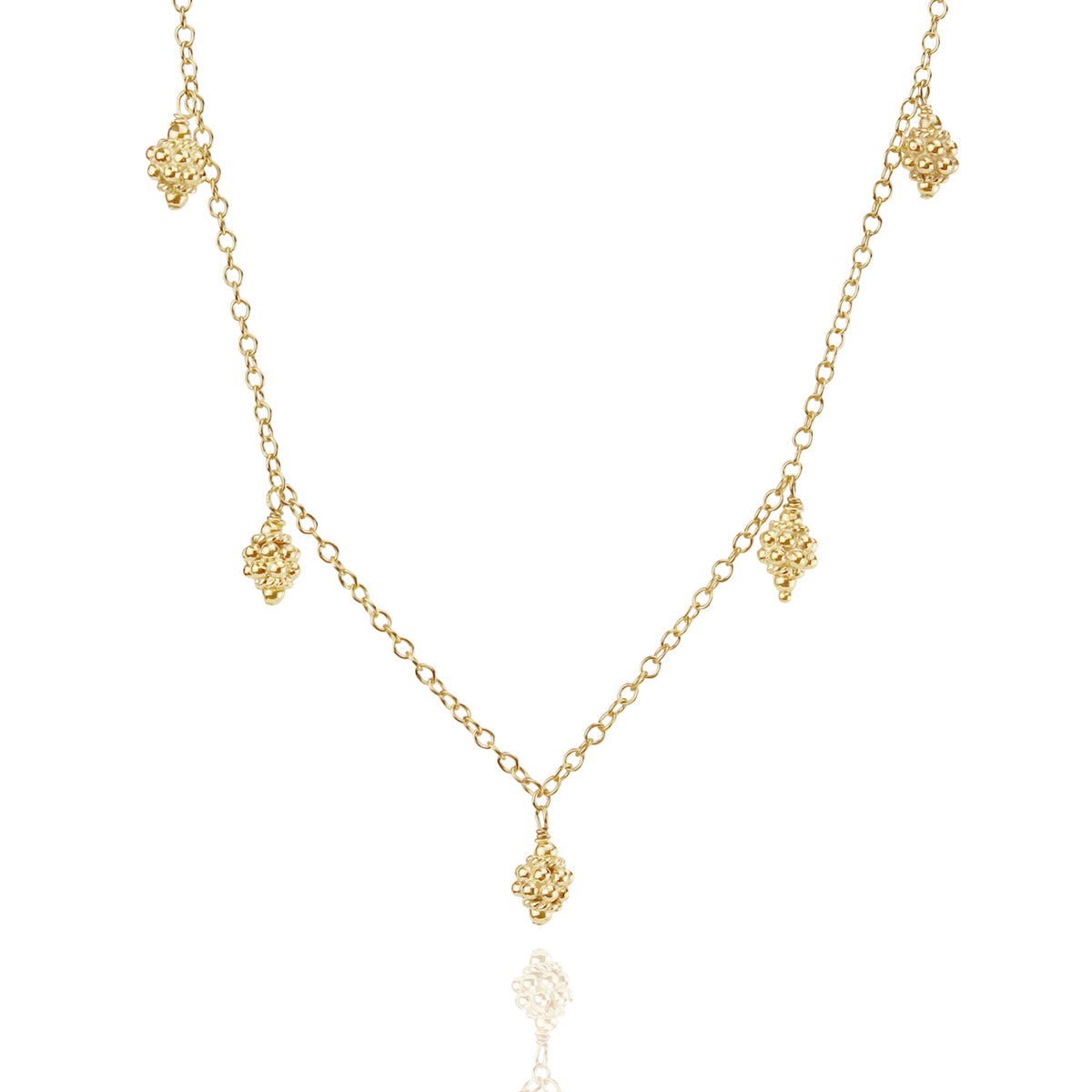 Ornate Gold Beads Necklace