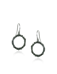 Textured Circle Fish Hook Earrings