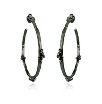 Cluster Silver Balls Hoops