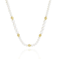 Pearl & Gold Bead Necklace