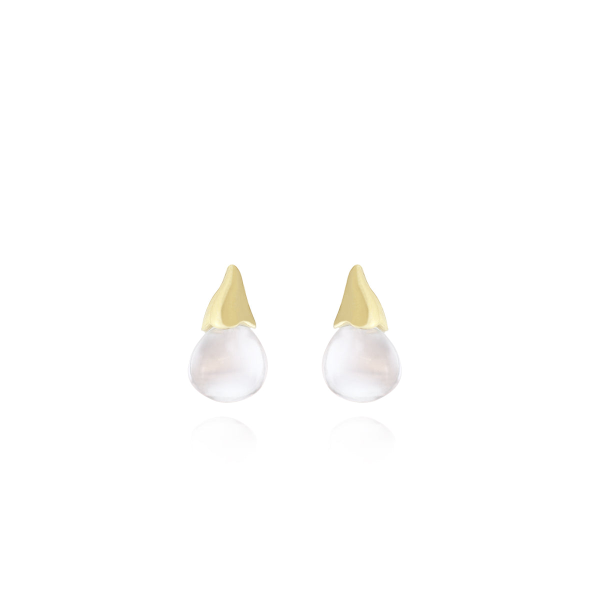 Water Droplet Gold Earrings