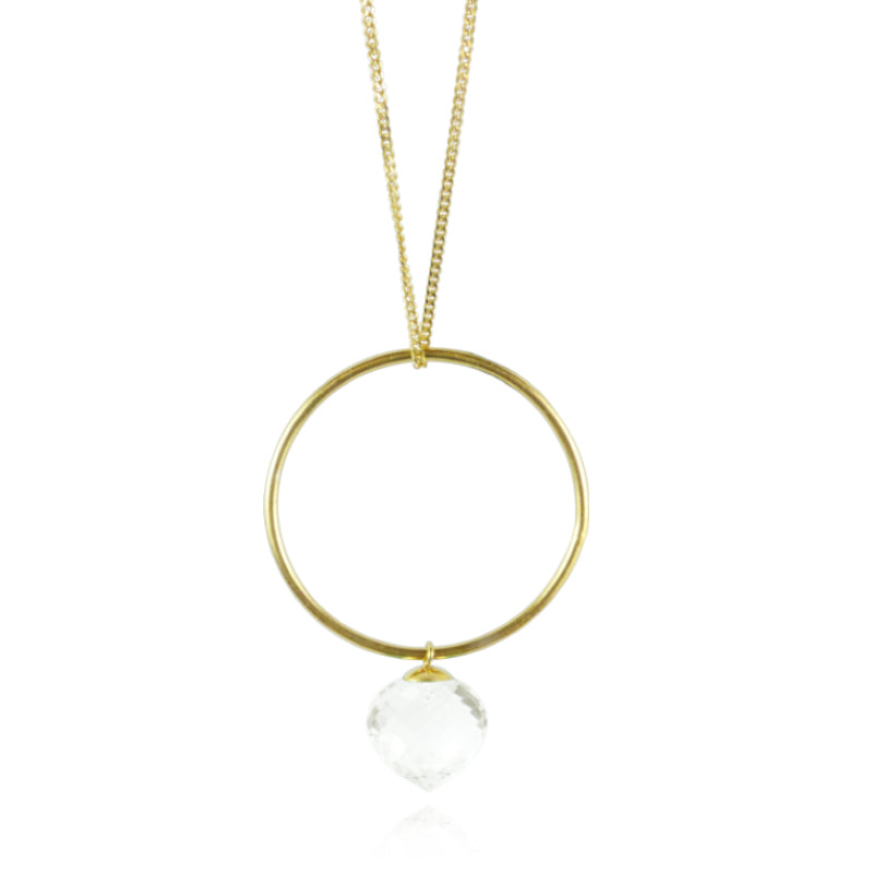 Round Shape Hoop Pendant Necklace