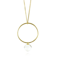 Round Shape Hoop Pendant Necklace