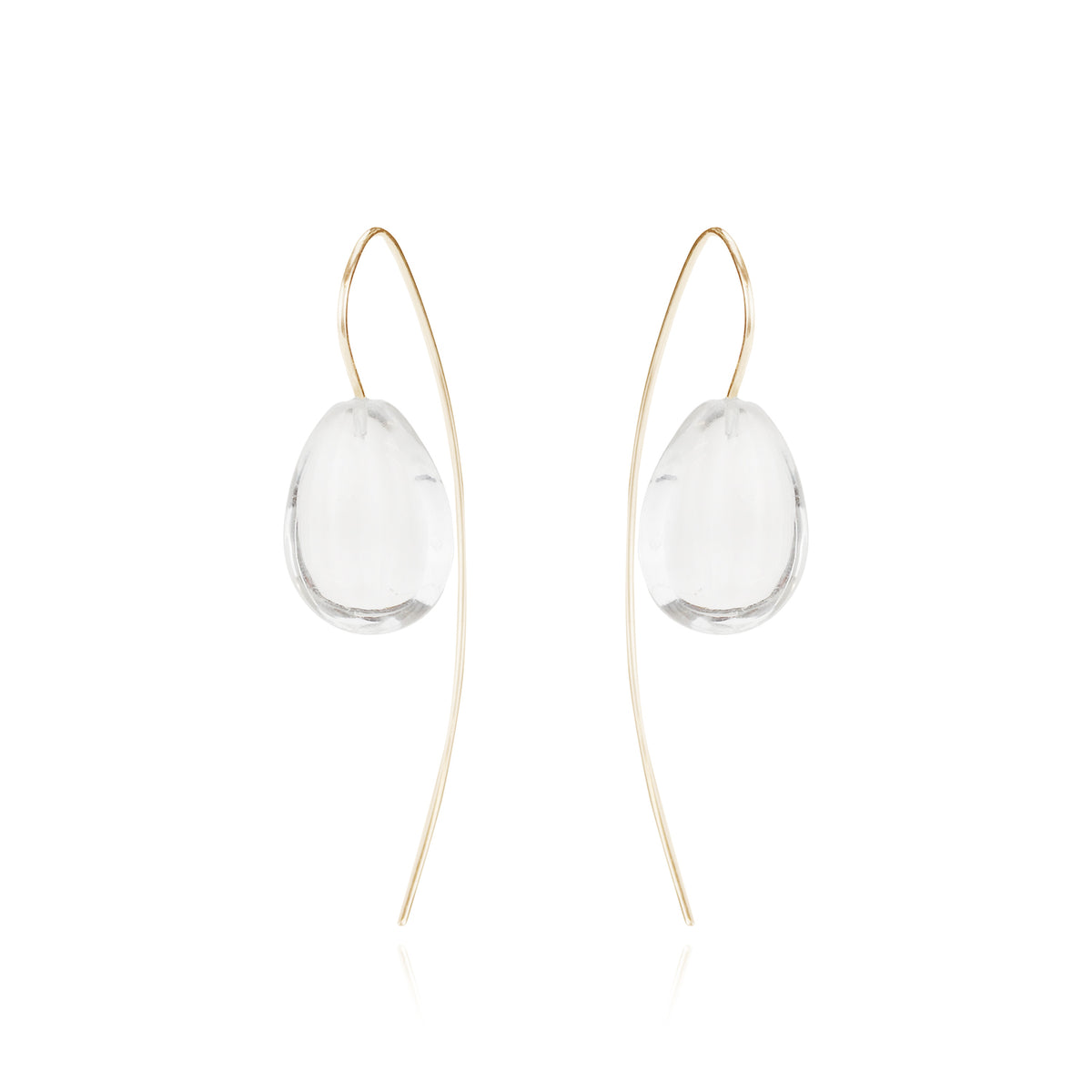 Smooth Teardrop Wire Earrings