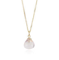Mini Smooth Stone Pendant Necklace