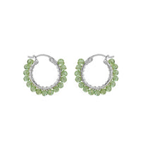 Hinged Faceted Beads Hoops