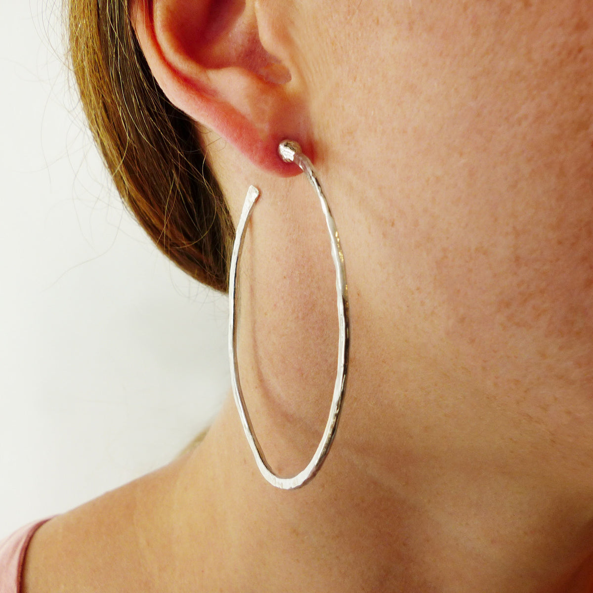 Silver Large Hoop Earrings