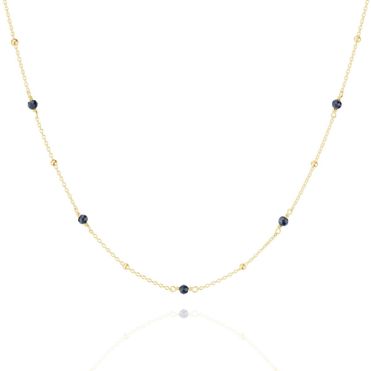 Sapphire Satellite Chain Necklace