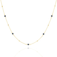 Sapphire Satellite Chain Necklace