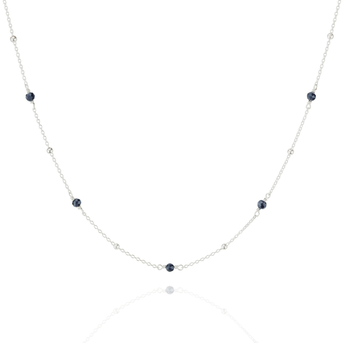 Sapphire Satellite Chain Necklace