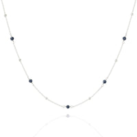 Sapphire Satellite Chain Necklace