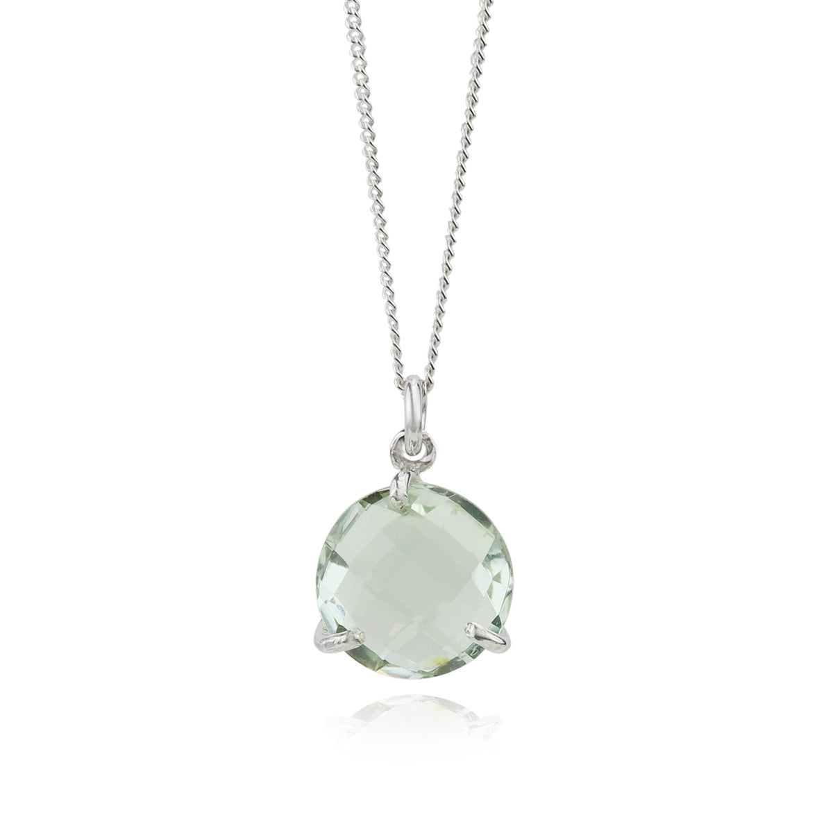 Round Gem Pendant Necklace
