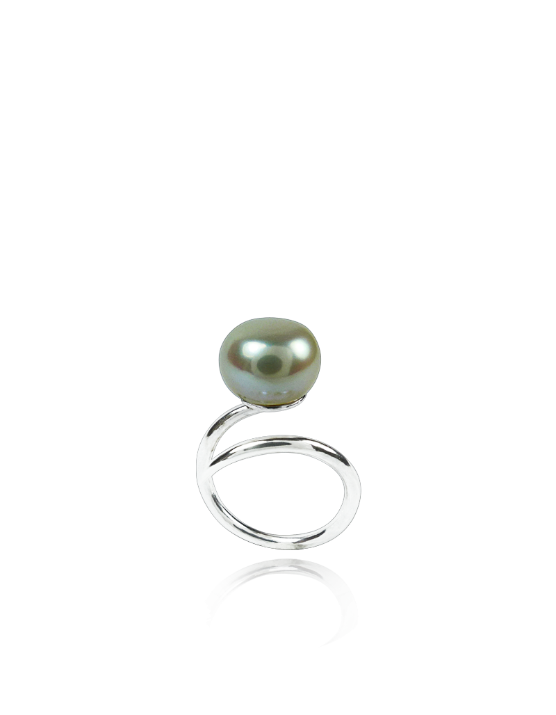 White Pearl Warrior Ring