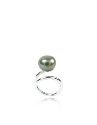 White Pearl Warrior Ring