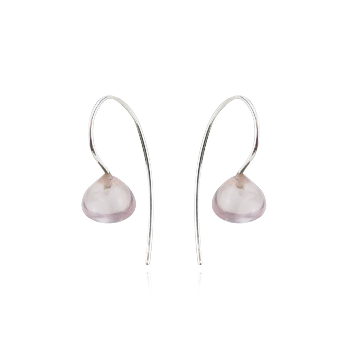 Smooth Gem Drop Earrings