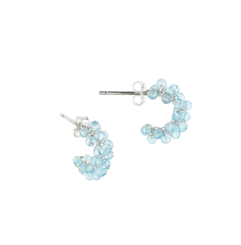 Tiny Cluster Hoop Earrings