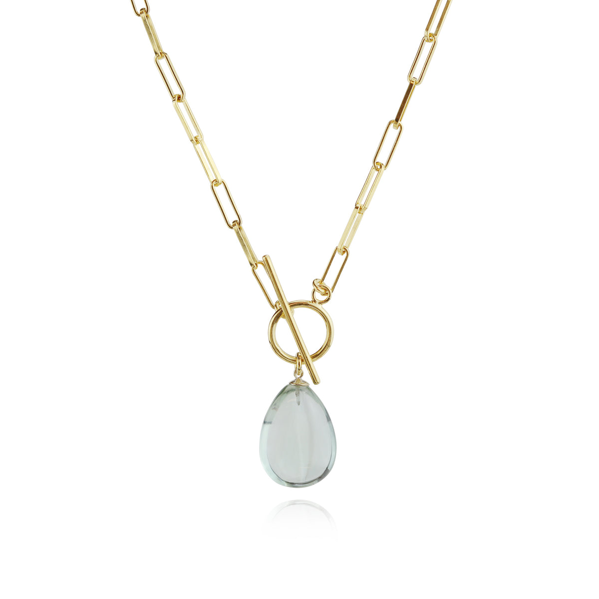Smooth Stone Toggle Necklace