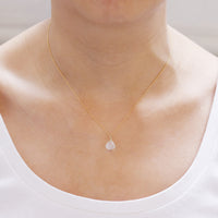 Mini Smooth Stone Pendant Necklace