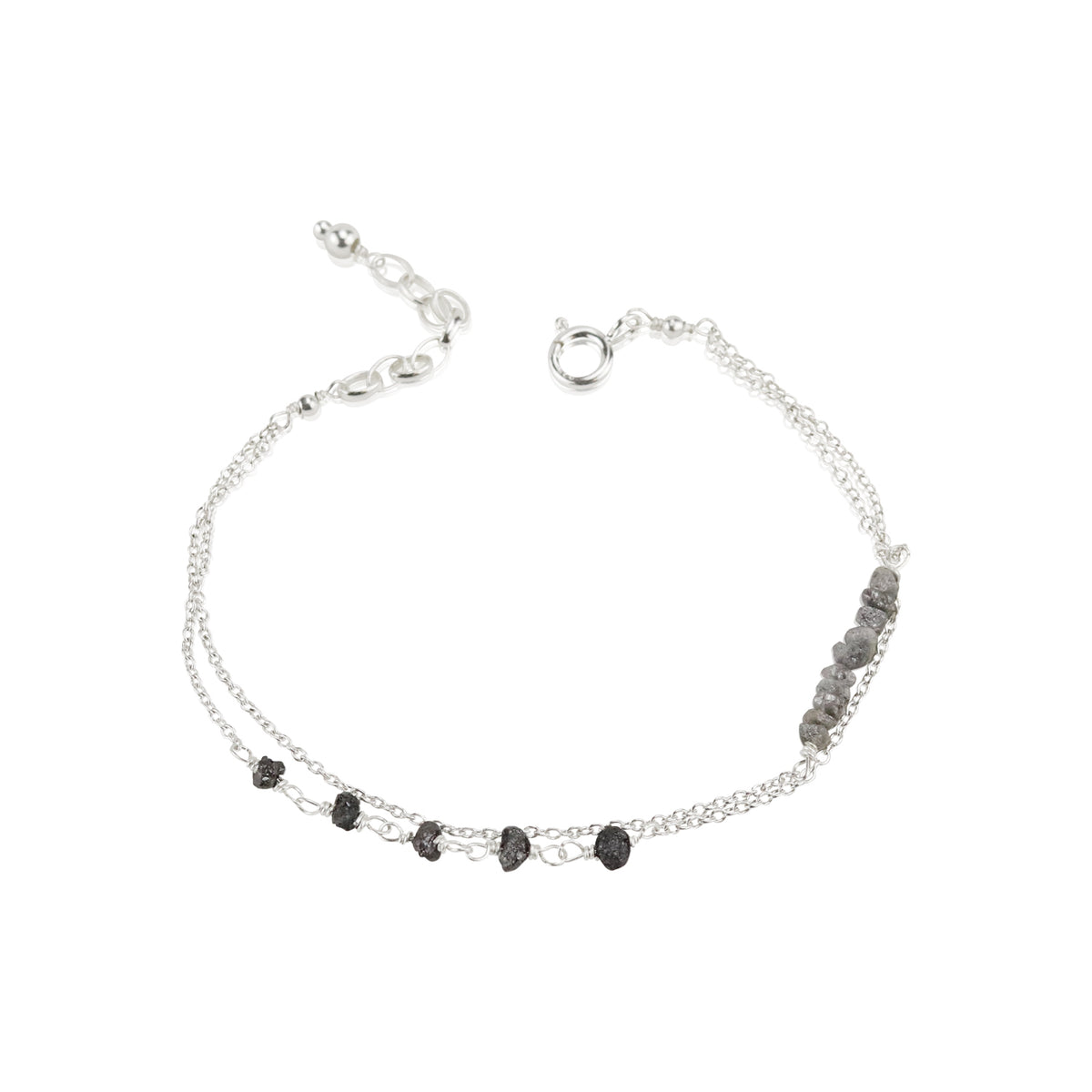 Grey and Black Diamond Bracelet
