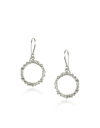 Textured Circle Fish Hook Earrings