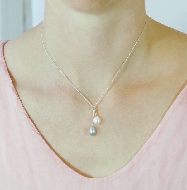 Vermeil Double Pearl Pendant